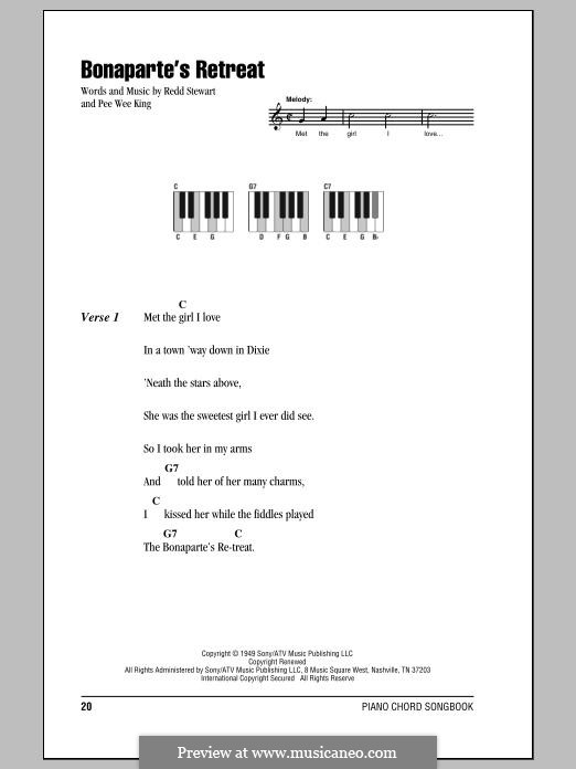 Bonaparte's Retreat: Для голоса и фортепиано by Pee Wee King, Redd Stewart