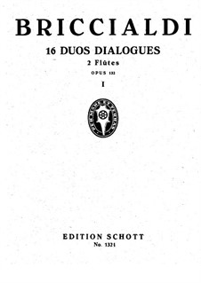 Шестнадцать дуэтов-диалогов для двух флейт, Op.132: No.1-8 – партитура by Джулио Бриччальди