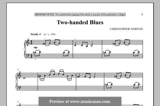 Two-Handed Blues: Для фортепиано by Christopher Norton