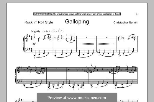Galloping: Для фортепиано by Christopher Norton
