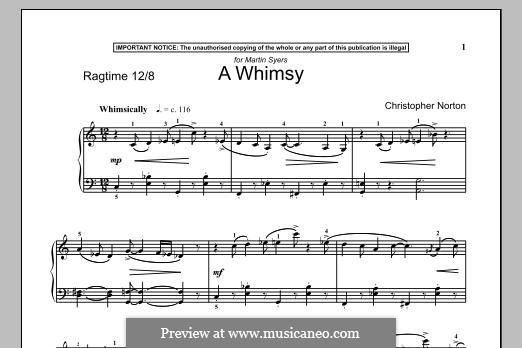 A Whimsy: Для фортепиано by Christopher Norton