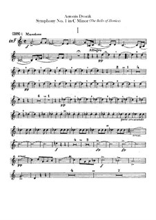 Симфония No.1 до минор 'Злоницкие колокола', B.9 Op.3: Партии валторн by Антонин Дворжак