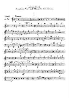 Симфония No.1 до минор 'Злоницкие колокола', B.9 Op.3: Партии труб by Антонин Дворжак