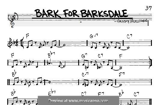 Bark for Barksdale: For any instrument by Gerry Mulligan