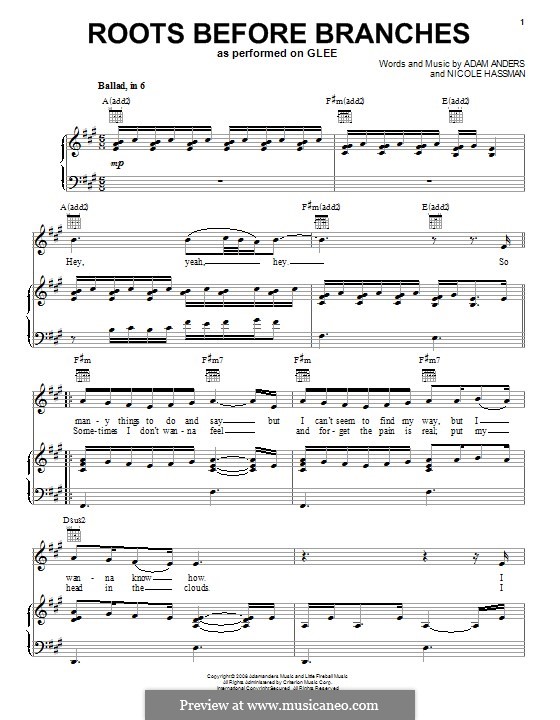 Roots Before Branches: For voice and piano or guitar (Room For Two) by Adam Anders, Nikki Hassman