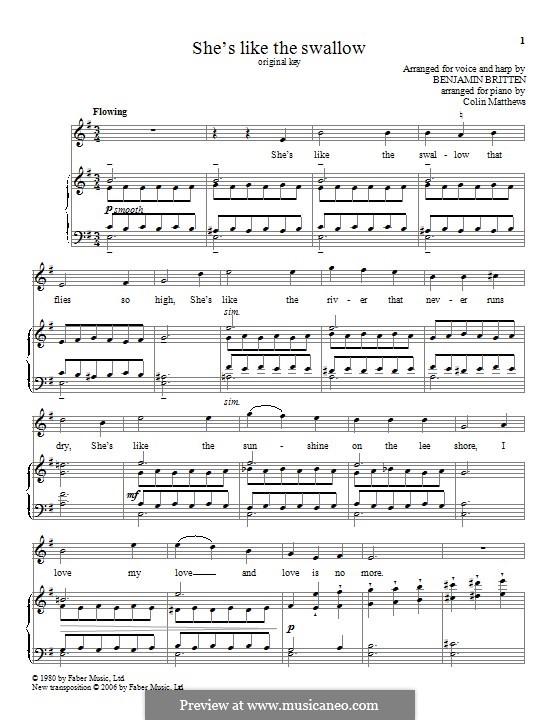 She's like the swallow: Для голоса и фортепиано by folklore