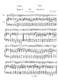 Бурре: Для флейты и фортепиано by Иоганн Себастьян Бах