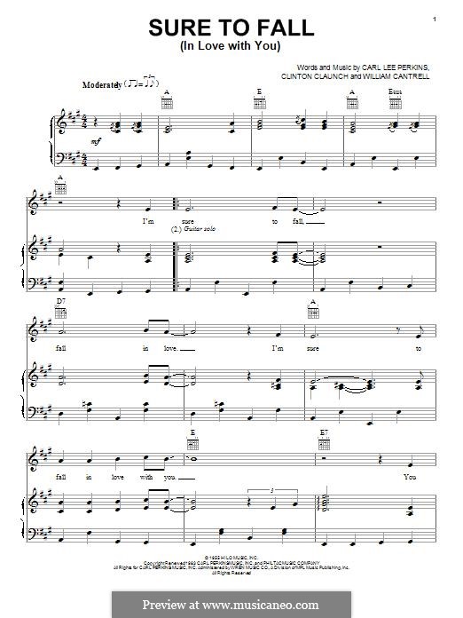 Sure to Fall (In Love with You): Для голоса и фортепиано (или гитары) by Carl Lee Perkins, Quinton Claunch, William Cantrell