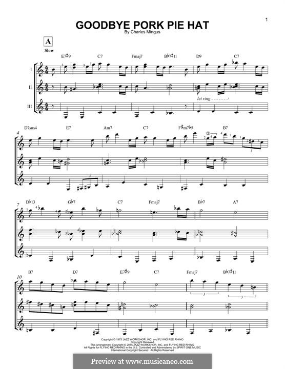 C. Mingus Goodbye Pork Pie Hat ноты на MusicaNeo
