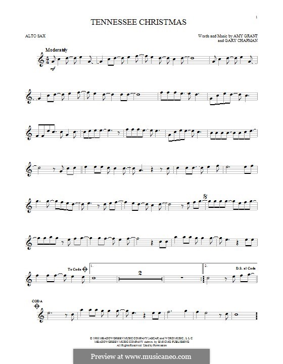Tennessee Christmas: Для альтового саксофона by Amy Grant, Gary Chapman