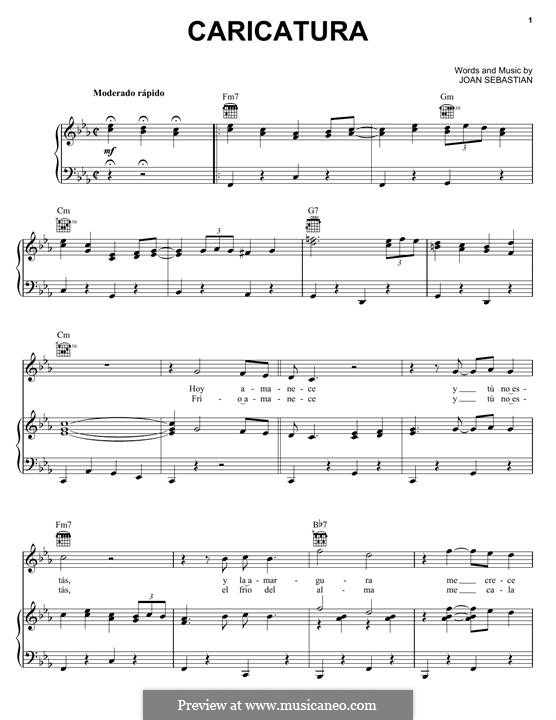 Caricatura: Для голоса и фортепиано (или гитары) by Joan Sebastian