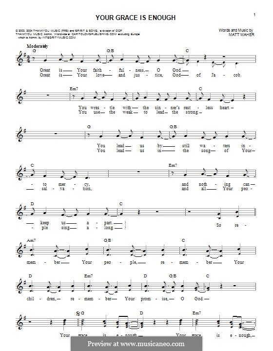 M. Maher Your Grace is Enough ноты на MusicaNeo