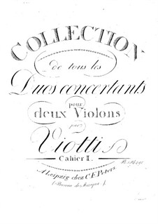 Шесть концертных дуэта для двух скрипок, WIV 1-6: Дуэты No.4-6 – партии by Джованни Баттиста Виотти