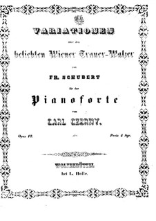 Вариации на тему Венского вальса Ф. Шуберта, Op.12: Для одного исполнителя by Карл Черни