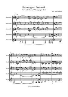 Kremsegger  Festmusik, Op.123: Kremsegger  Festmusik by Dieter Angerer