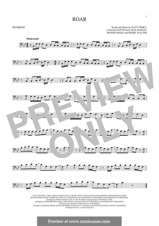 Instrumental version: For trombone by Bonnie McKee, Katy Perry, Lukas Gottwald, Max Martin, Henry Russell Walter