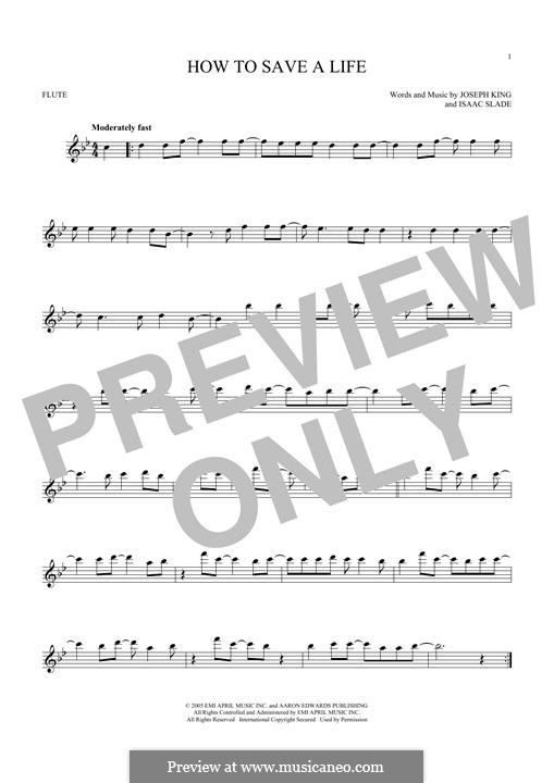 How to Save a Life (The Fray): Для флейты by Isaac Slade, Joseph King