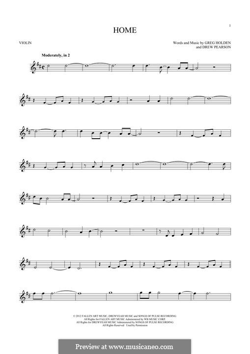 Home: Для скрипки by Phillip Phillips