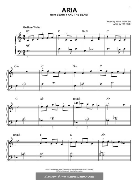 Aria: Для фортепиано by Alan Menken