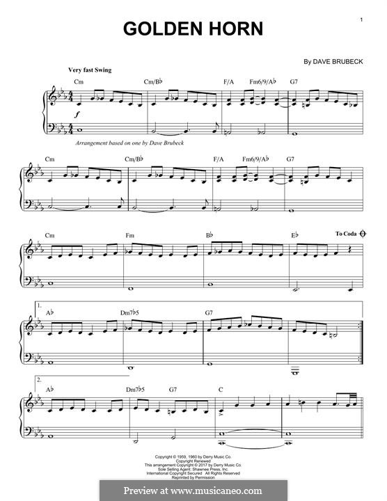 Golden Horn: Для фортепиано by Dave Brubeck