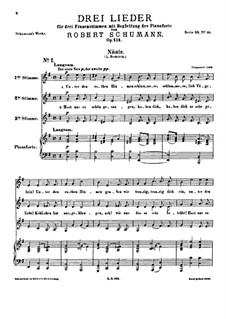 Скорбная песнь, Op.114 No.1: Для голоса и фортепиано by Роберт Шуман