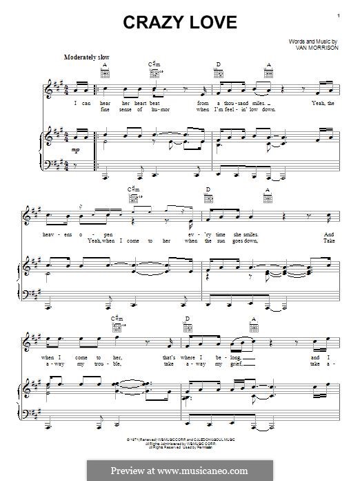 Crazy Love: Для голоса и фортепиано (или гитары) by Van Morrison