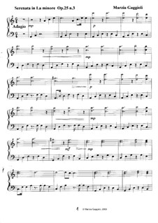 Serenatas, Op.25: Serenata No.3 in La Minore by Marzia Gaggioli