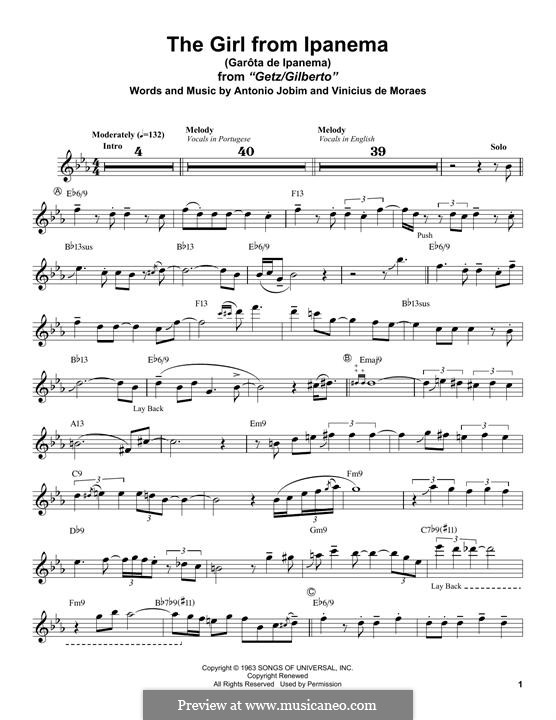 Instrumental version: Для тенорового саксофона by Antonio Carlos Jobim