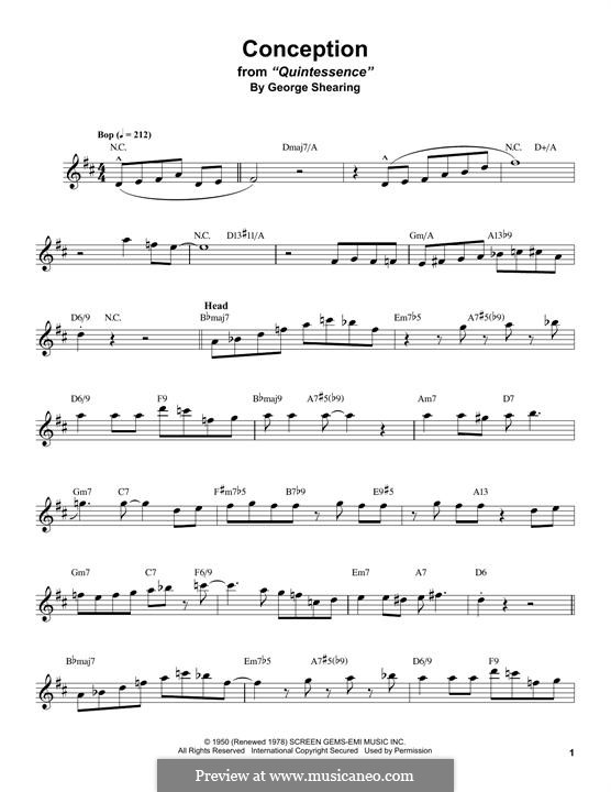 Conception: Для тенорового саксофона by George Shearing