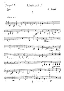 Симфония No.1 до мажор: Партия II трубы by Жорж Бизе