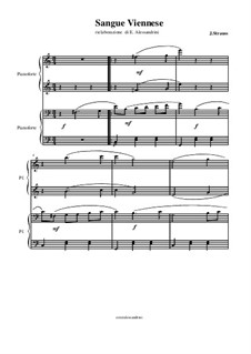 Венская кровь, Op.354: Для фортепиано в 4 руки by Иоганн Штраус (младший)