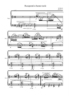 Recuperative humor mole for Piano, MVWV 1142: Recuperative humor mole for Piano by Maurice Verheul