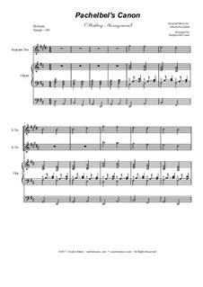 Chamber version: For saxophone quartet and organ by Иоганн Пахельбель