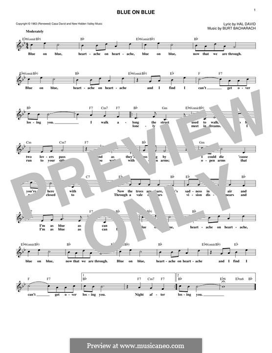 Blue on Blue: Melody line (Bobby Vinton) by Burt Bacharach