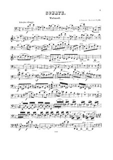 Соната для виолончели и фортепиано No.2 фа мажор, Op.99: Сольная партия by Иоганнес Брамс