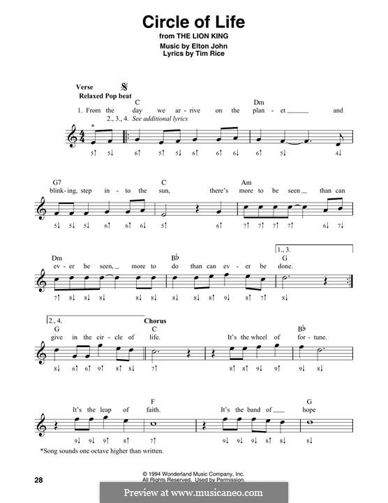 Instrumental version: For harmonica by Elton John