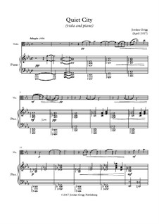 Quiet City (viola and piano): Quiet City (viola and piano) by Jordan Grigg