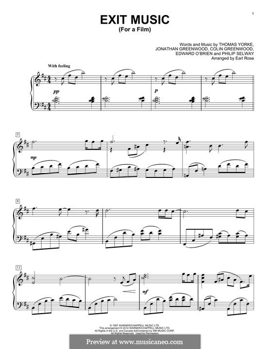 Exit Music (For a Film): Для фортепиано by Thomas Yorke