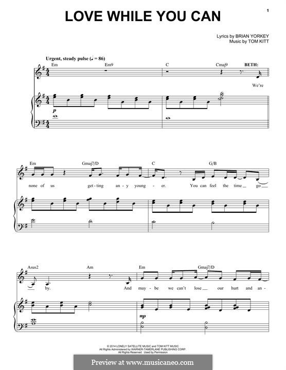 Love While You Can: Для голоса и фортепиано by Tom Kitt