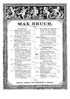 Фортепианное трио до минор, Op.5: Версия для фортепиано в 4 руки by Макс Брух