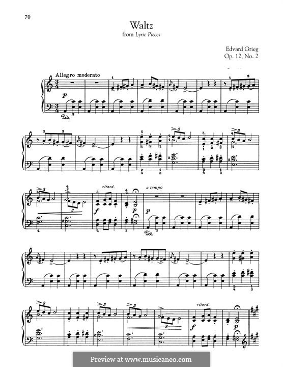 Лирические пьесы, Op.12: No.2 Вальс by Эдвард Григ