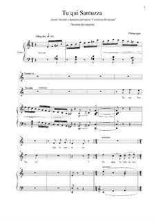 Сельская честь: Duetto Turiddu e Santuzza by Пьетро Масканьи