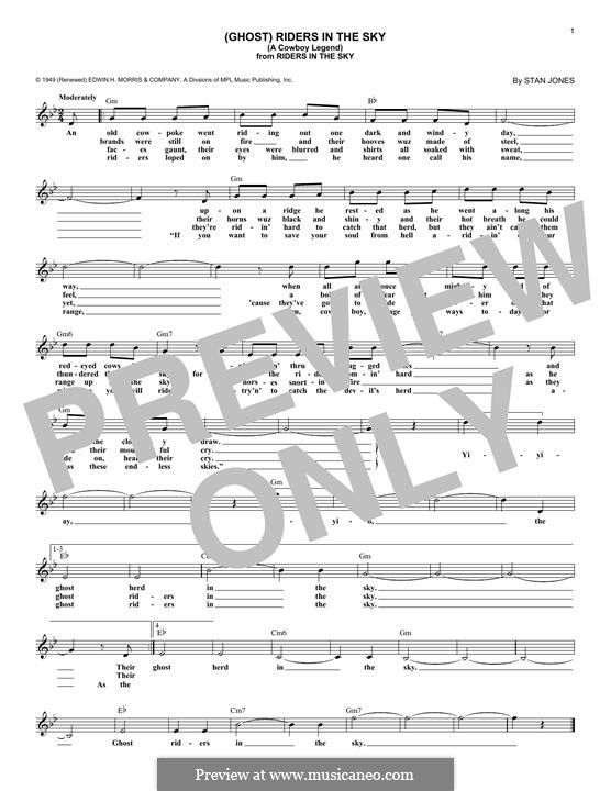 (Ghost) Riders in the Sky (A Cowboy Legend): Мелодия by Stan Jones