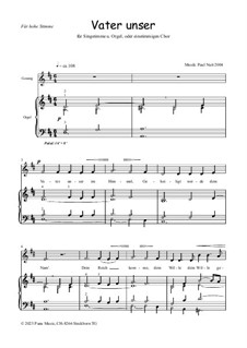 Vater unser, Op.11: D-Dur by Paul Nutt