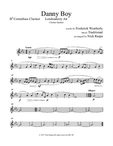 Ensemble version: For clarinet choir – contrabass part by folklore