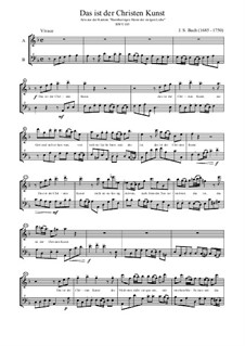 Barmherziges Herze der ewigen Liebe, BWV 185: Das ist der Christen Kunst, für Altblockflöte und Bassblockflöte by Иоганн Себастьян Бах