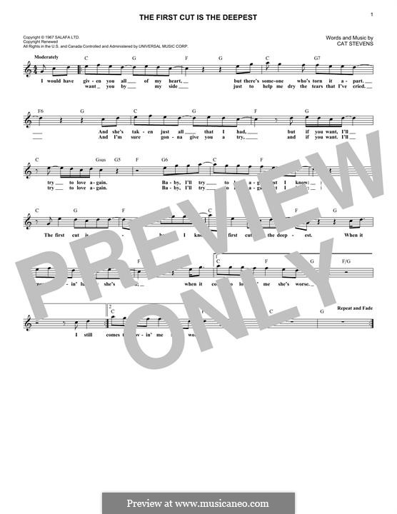 The First Cut Is the Deepest: Мелодия by Cat Stevens