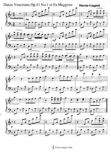Danza Venezianas, Op.41: Danza Veneziana No.1 in Fa Maggiore by Marzia Gaggioli