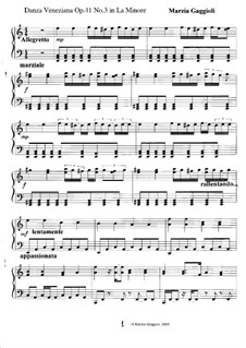 Danza Venezianas, Op.41: Danza Veneziana No.3 in La minore by Marzia Gaggioli