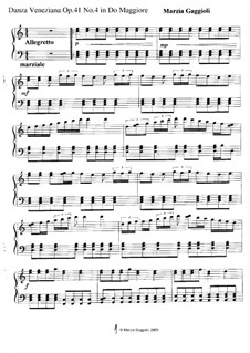Danza Venezianas, Op.41: Danza Veneziana No.4 in Do Maggiore by Marzia Gaggioli
